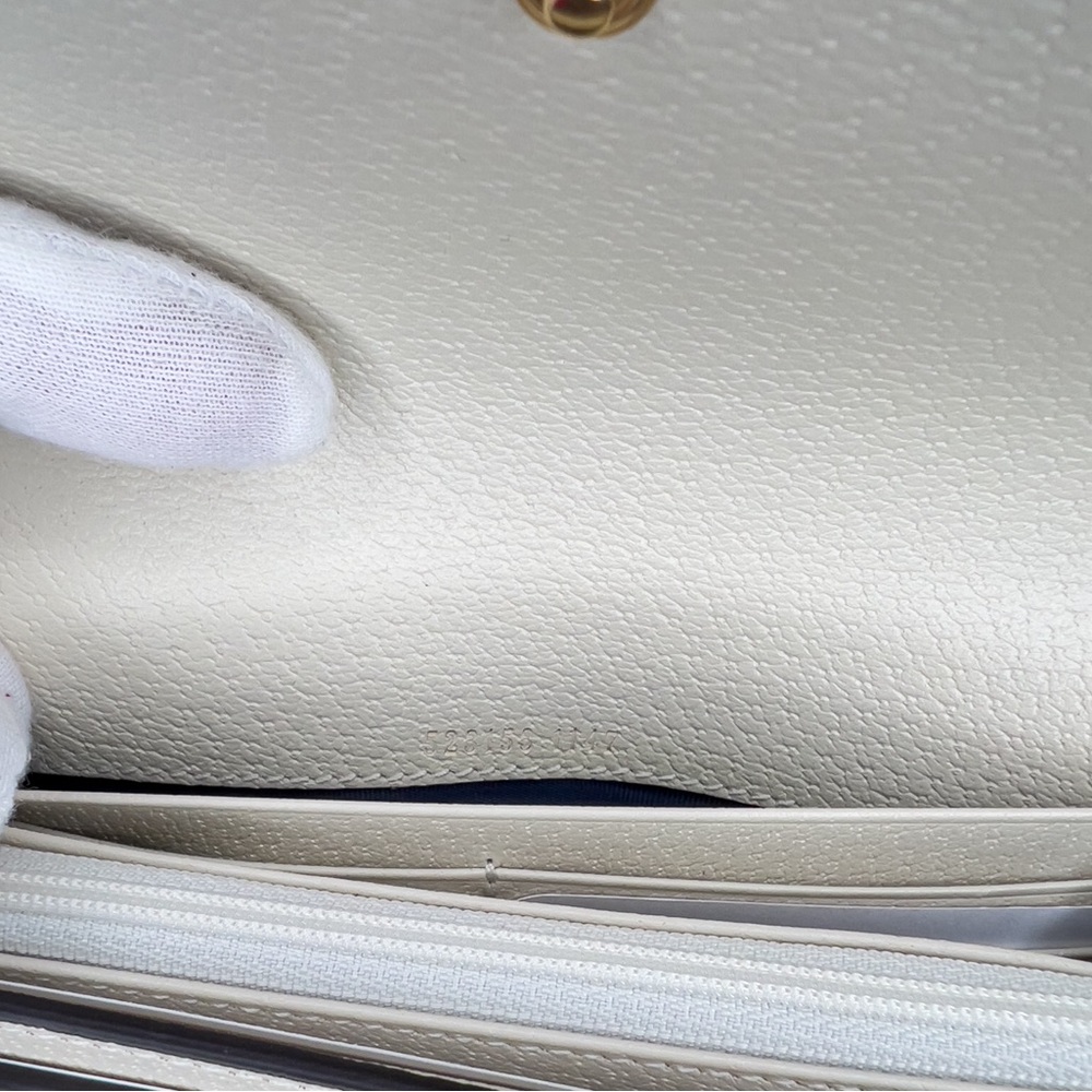 0237JPL Gucci Ophidia GG Continental Wallet Mystic White & GG Supreme Canvas - Picture 5 of 9